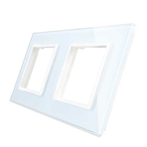 Livolo sklenené rámik biely pre dva moduly zásuviek.jpg