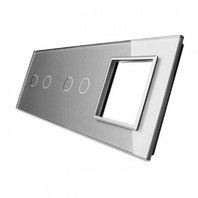 Livolo 3 panel strieborný C2/C2/SR-15