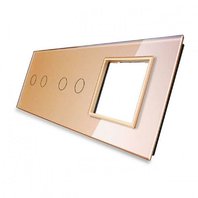 Livolo 3 panel zlatý C2/C2/SR-13