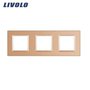 Livolo trojrámik v zlatej farbe pre zásuvkové moduly Livolo.jpg
